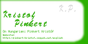 kristof pinkert business card